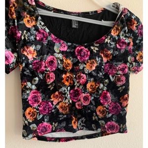 Vibrant Velvet Crop Top